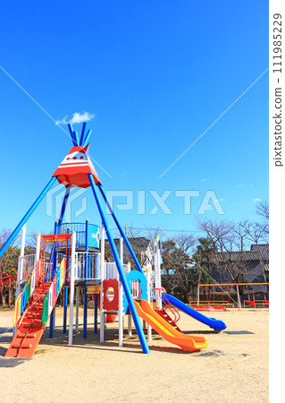 Scenery of a children's park in a residential area Scenery of a children's park in a residential area 111985229