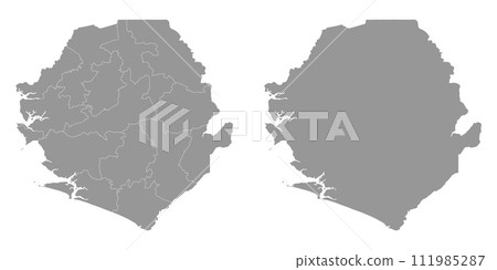 Sierra Leone map with administrative divisions. Vector illustration. Sierra Leone map with administrative divisions. Vector illustration. 111985287