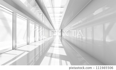 white & grey abstract perspective background. Generative AI white & grey abstract perspective background. Generative AI 111985506
