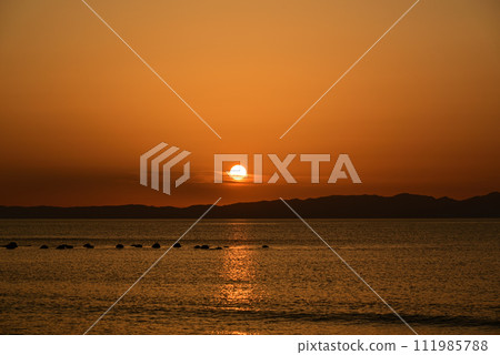 Sunset over Sado Island Sunset over Sado Island 111985788