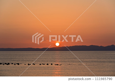 Sunset over Sado Island Sunset over Sado Island 111985790