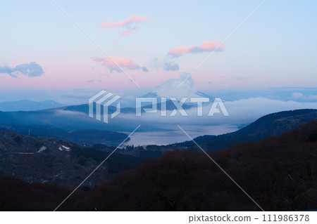 Spectacular view of Mt. Fuji at sunrise Spectacular view of Mt. Fuji at sunrise 111986378