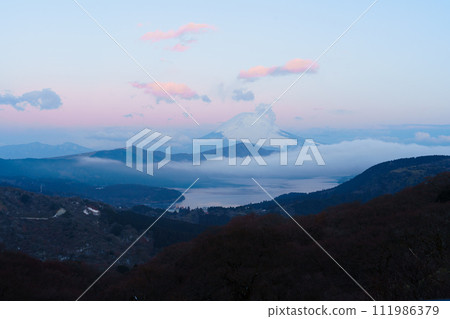 Spectacular view of Mt. Fuji at sunrise Spectacular view of Mt. Fuji at sunrise 111986379