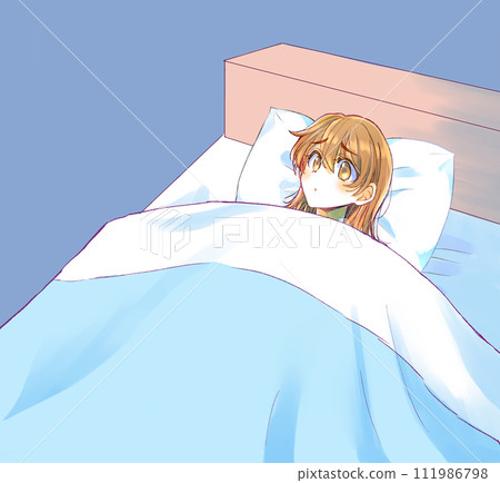 床上表情陰沉的女人 111986798