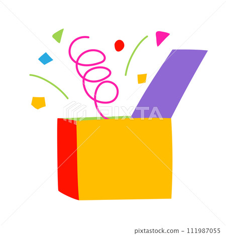 Surprise box toy with confetti Surprise box toy with confetti 111987055