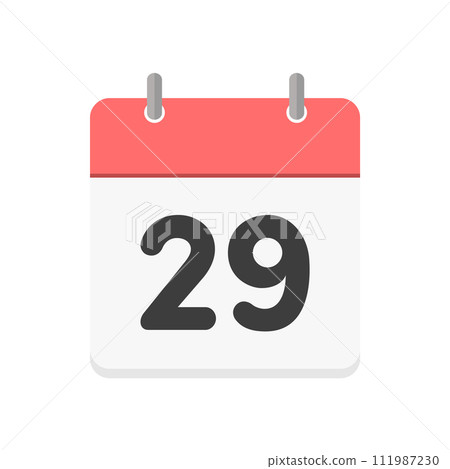 29th daily calendar icon - design material for calendars and numbers without year and month notation 29th daily calendar icon - design material for calendars and numbers without year and month notation 111987230