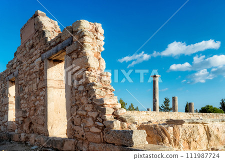 Ruins of the ancient Apollo Hylates sanctuary near Limassol, Cyprus. 111987724