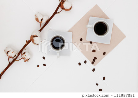Background with assorted coffee: cups of espresso Background with assorted coffee: cups of espresso 111987881