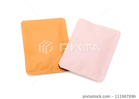 blank packaging paper bag for instant tea product mock-up blank packaging paper bag for instant tea product mock-up 111987896
