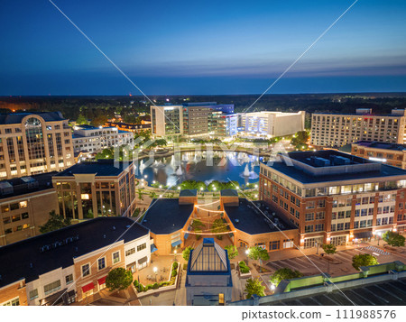 Newport News, Virginia, USA Cityscape at Twilight 111988576
