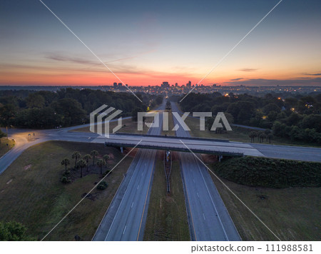 Columbia, South Carolina, USA Highway and Cityscape Columbia, South Carolina, USA Highway and Cityscape 111988581