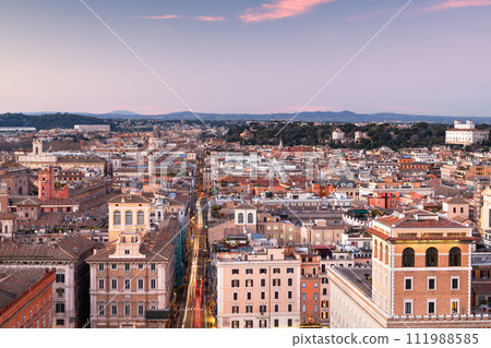 Rome, Italy Rooftop Cityscpe Rome, Italy Rooftop Cityscpe 111988585