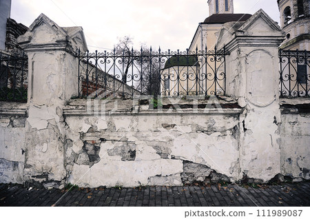 stone fence near St. Nicholas Church in Vladimir stone fence near St. Nicholas Church in Vladimir 111989087
