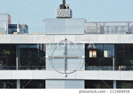 facade of the southern river station in Moscow 111989456