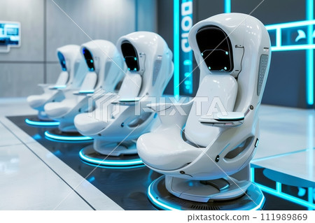 A futuristic center to help customers with virtual reality 111989869