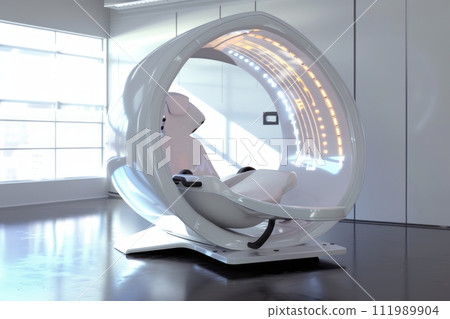 A futuristic center to help customers with virtual reality 111989904