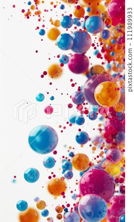 Bright abstract colorful background with colorful drops 111989933