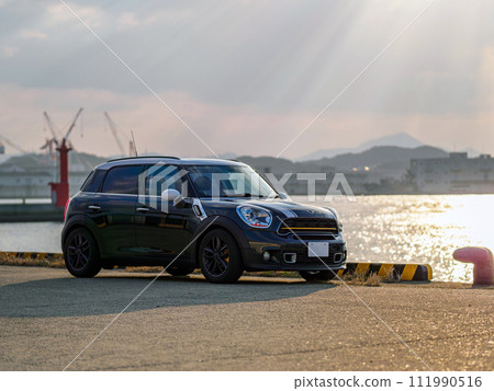 Imported cars parked at the wharf 111990516