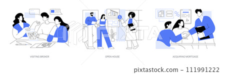 Real estate broker isolated cartoon vector illustrations se 111991222