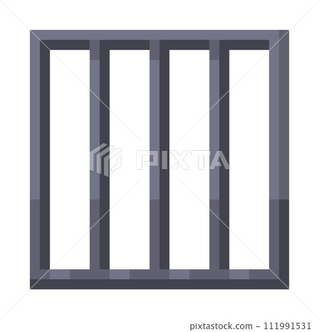 Pixel illustration of iron grid (large) Pixel illustration of iron grid (large) 111991531