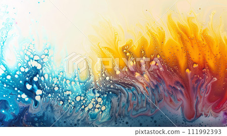Radiant Ferrofluid Cascade. Generative AI 111992393