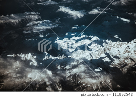 Aerial view of Alps Aerial view of Alps 111992548