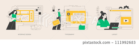 UI design abstract concept vector illustrations. 111992683