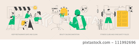 Business safety rules abstract concept vector illustrations. 111992696