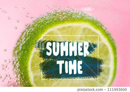 Vibrant Summer Time Greeting With Citrus Splash on a Warm Sunny Day Vibrant Summer Time Greeting With Citrus Splash on a Warm Sunny Day 111993600