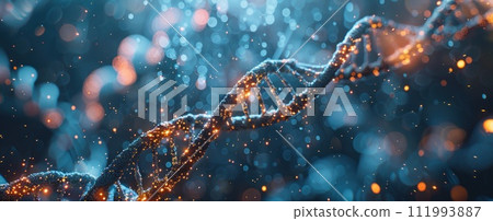 dna in an abstracted background 111993887