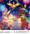 一場神秘的火節慶祝新年” 111993977