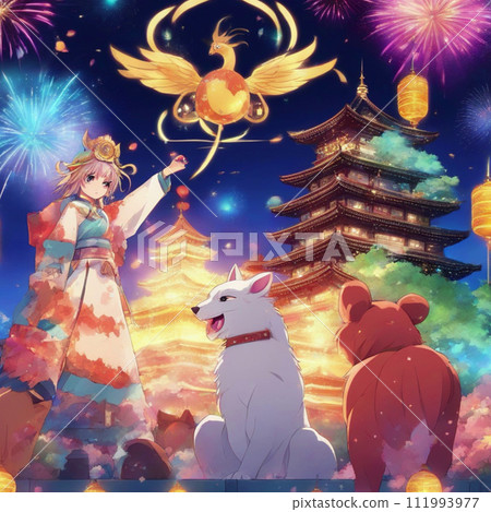 一場神秘的火節慶祝新年” 111993977