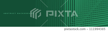 Dark green abstract modern background with geometric lines. Corporate striped concept design for banner, backdrop, wallpaper, cover, presentation background. Dark green abstract modern background with geometric lines. Corporate striped concept design for banner, backdrop, wallpaper, cover, presentation background. 111994385