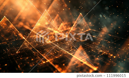 Monetary Matrix: Abstract background with geometric patterns, representing the interconnectedness and complexity of financial systems 111996015