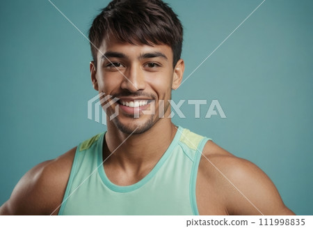 AI-generated content. Smiling Man in Tank Top AI-generated content. Smiling Man in Tank Top 111998835