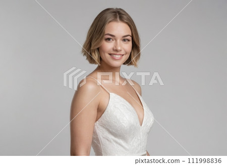 AI-generated content. Elegant Woman in Evening Dress 111998836