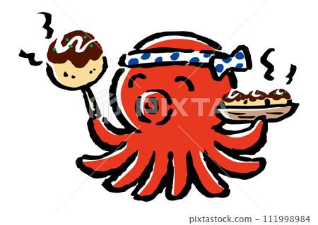 章魚燒店章魚人物刷觸控圖 111998984