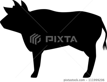 Cow silhouette illustration 111999206