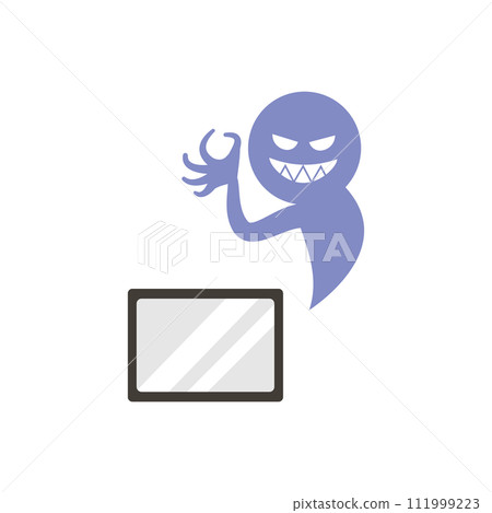 Internet crime smartphone tablet device simple image illustration Internet crime smartphone tablet device simple image illustration 111999223