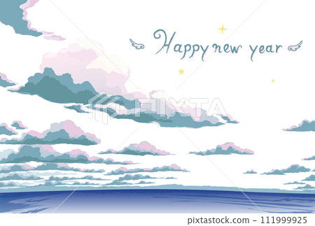 新年賀卡與雲海 111999925