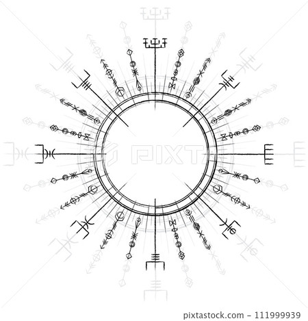Black viking circle symbol 111999939