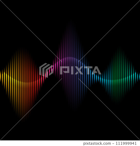 Sound wave lines gradient background 111999941