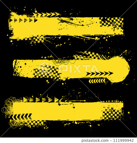 Three race yellow grunge frames Three race yellow grunge frames 111999942