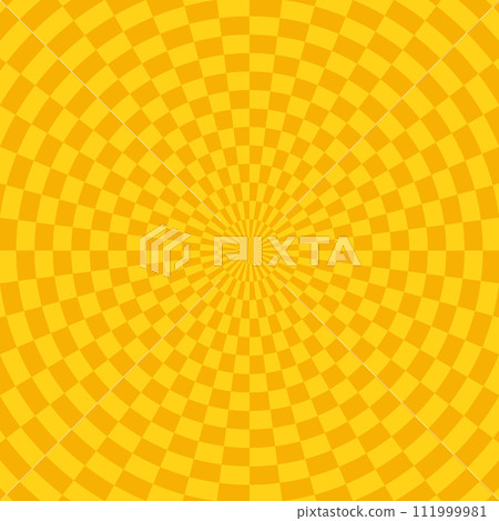 Yellow checkered flag circle background 111999981
