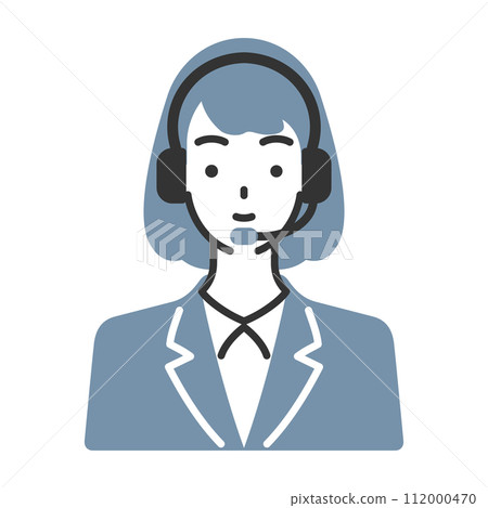 Polite with a smile! kind female operator 112000470