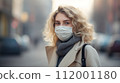 Foreign woman wearing a mask 112001180