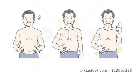 中年男性上身形態對比及變化圖解集 112001358