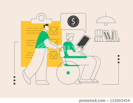 Care allowance abstract concept vector illustration. Care allowance abstract concept vector illustration. 112001454