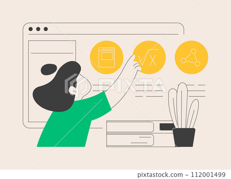 Home schooling abstract concept vector illustration. Home schooling abstract concept vector illustration. 112001499