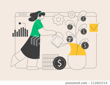 Business growth abstract concept vector illustration. Business growth abstract concept vector illustration. 112001514
